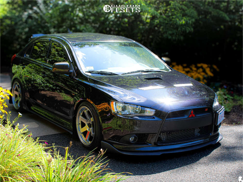 人気!ラスト1◎All-round◎7inch 2010 Mitsubishi Lancer with 18x9.5 38 AVID1 Av6 and 225