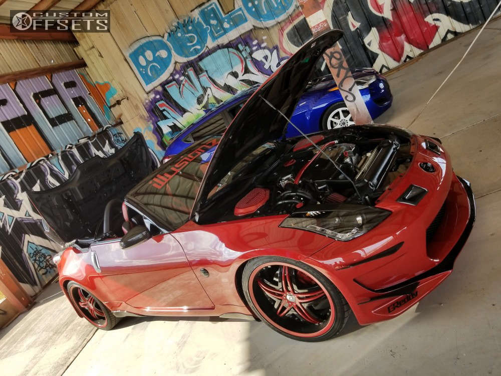 2008 Nissan 350Z with 20x9.5 10 Gianna Blitz and 265/35R20 Nitto
