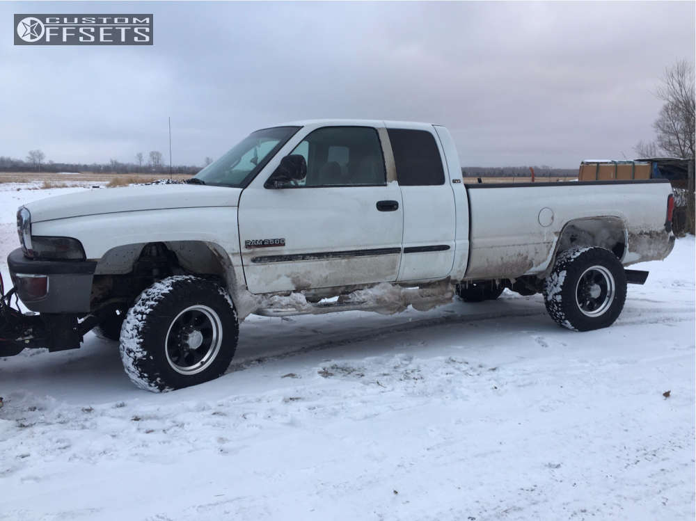 1 2001 Ram 2500 Dodge Custom Suspension Lift 25in Ion Alloy Style 171 Black