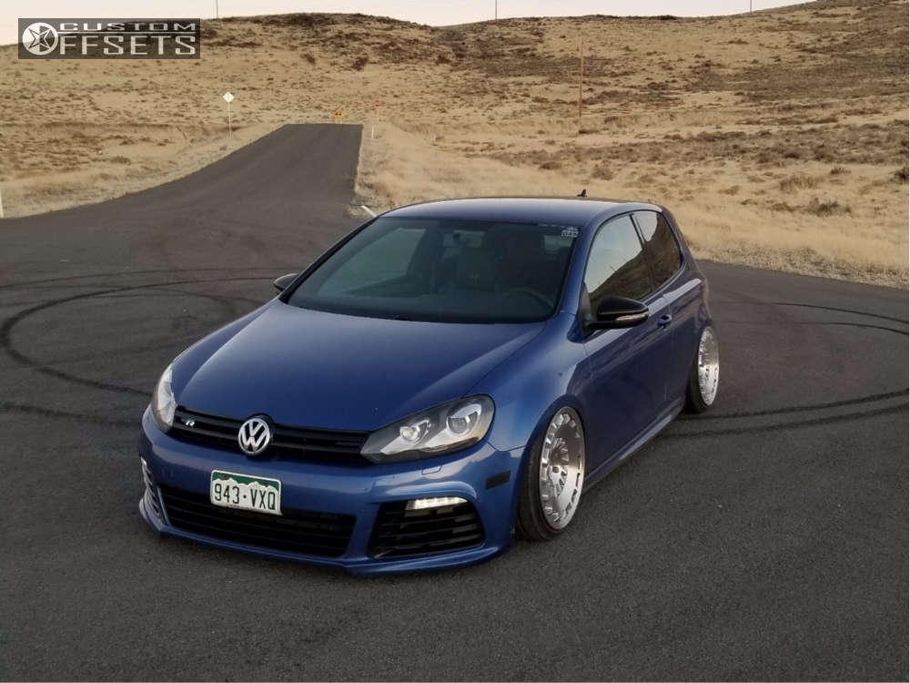 2012 Volkswagen Golf R with 18x9.5 25 Rotiform Ccv and 225/35R18 Nitto