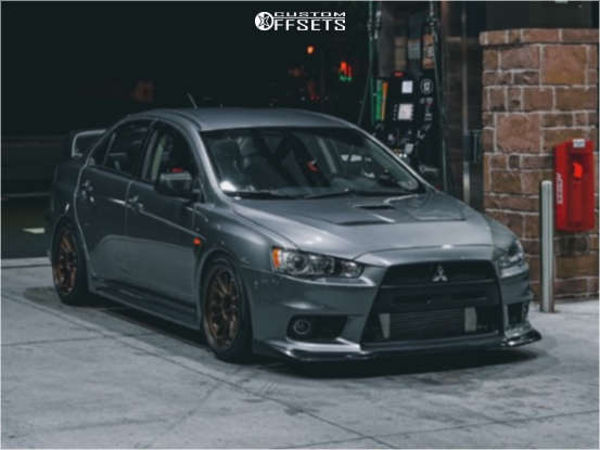 2014 Mitsubishi Lancer with 18x10.5 25 Konig Hypergram and 275