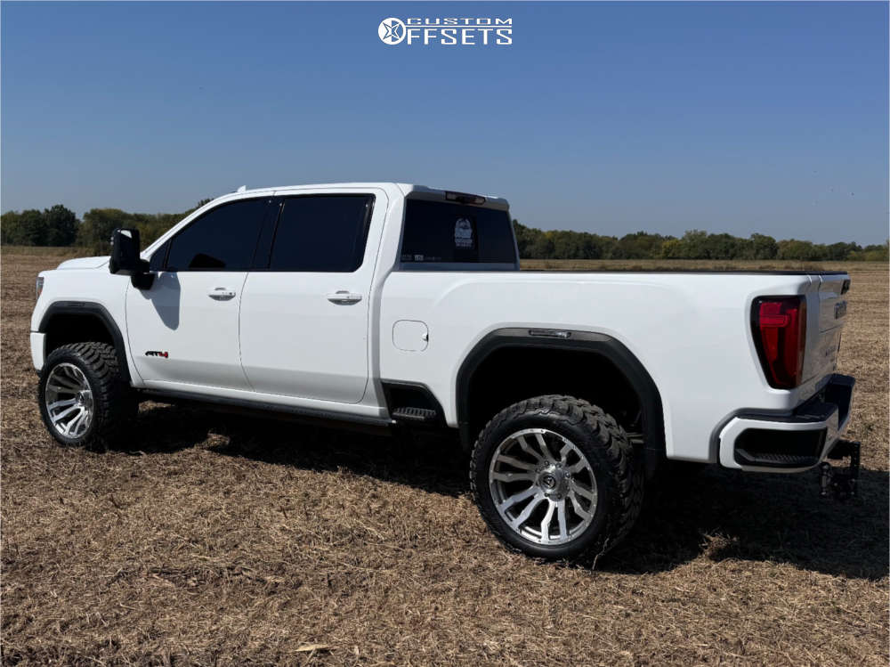 2023 GMC Sierra 2500 HD with 22x12 44 Fuel Blitz and 33/12.5R22 AMP