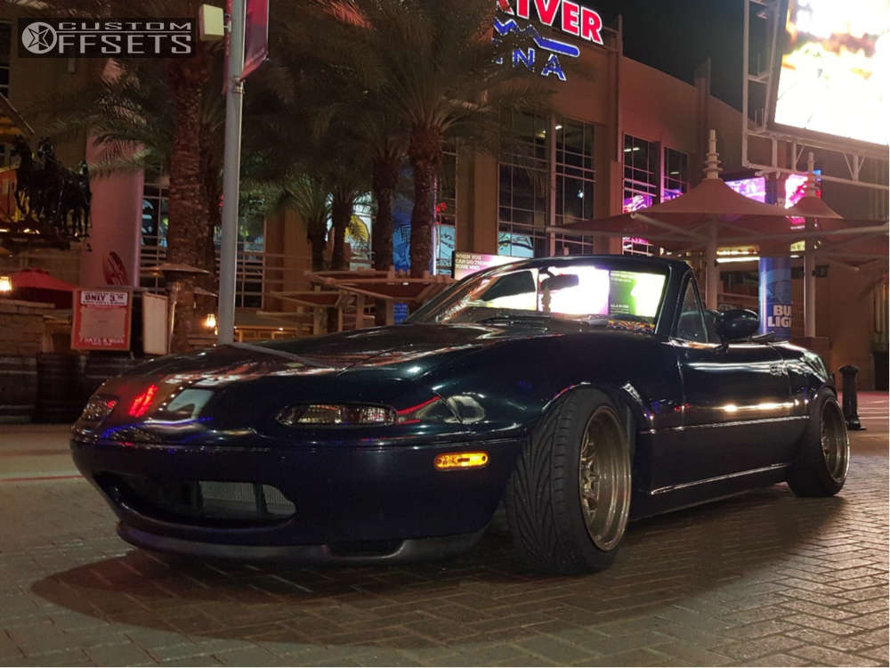1996 Mazda MX-5 Miata with 15x8 0 JNC Jnc003 and 195/45R15 Toyo