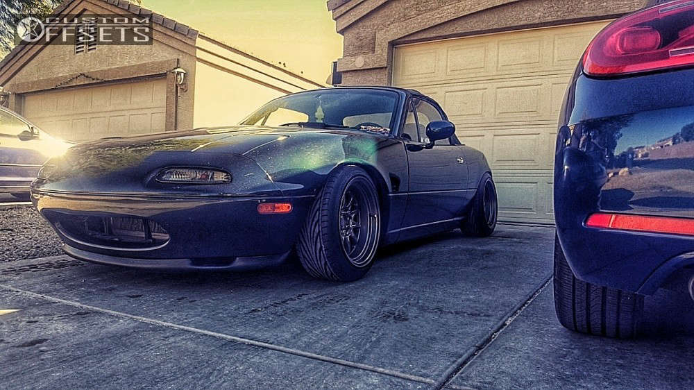 1996 Mazda MX-5 Miata with 15x8 0 JNC Jnc003 and 195/45R15 Toyo