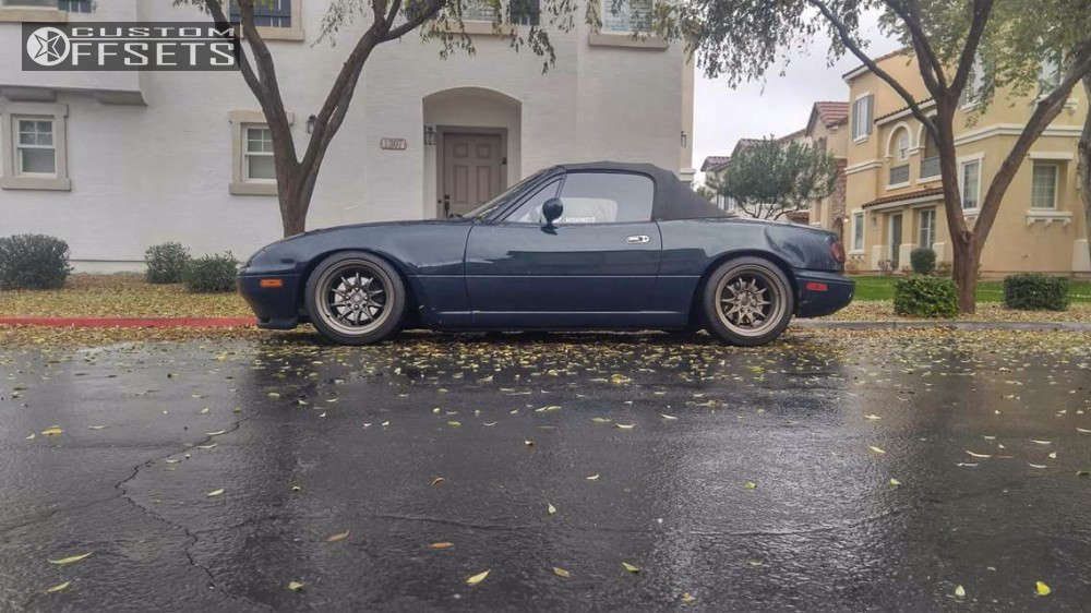 1996 Mazda MX-5 Miata with 15x8 0 JNC Jnc003 and 195/45R15 Toyo