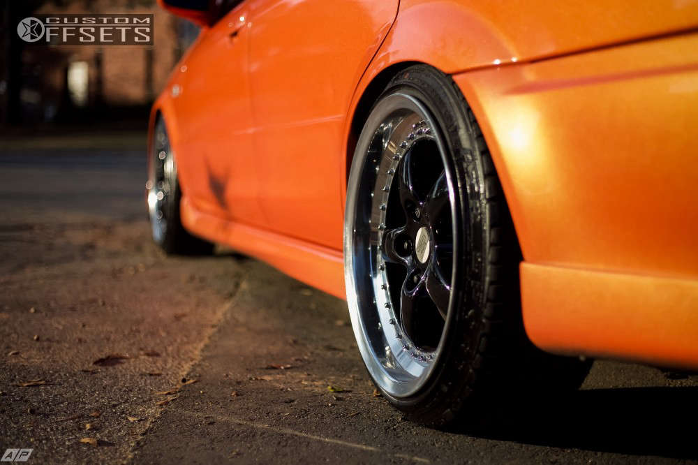 2003 Mazda Protege with 17x8 35 Rays Engineering Super Xiphos and