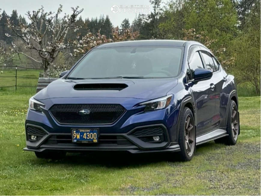 2023 Subaru WRX with 18x9.5 38 Enkei Ts-7 and 255/40R18