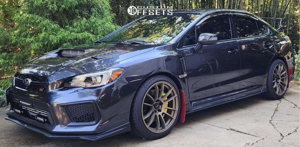 2018 Subaru WRX STI with 19x9.5 35 AVID1 AV20 and 245/40R19