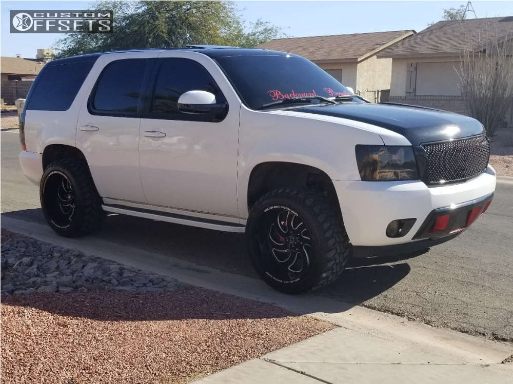 2008 Chevrolet Tahoe with 22x12 44 Off Road Monster M07 and 33/12.5R22