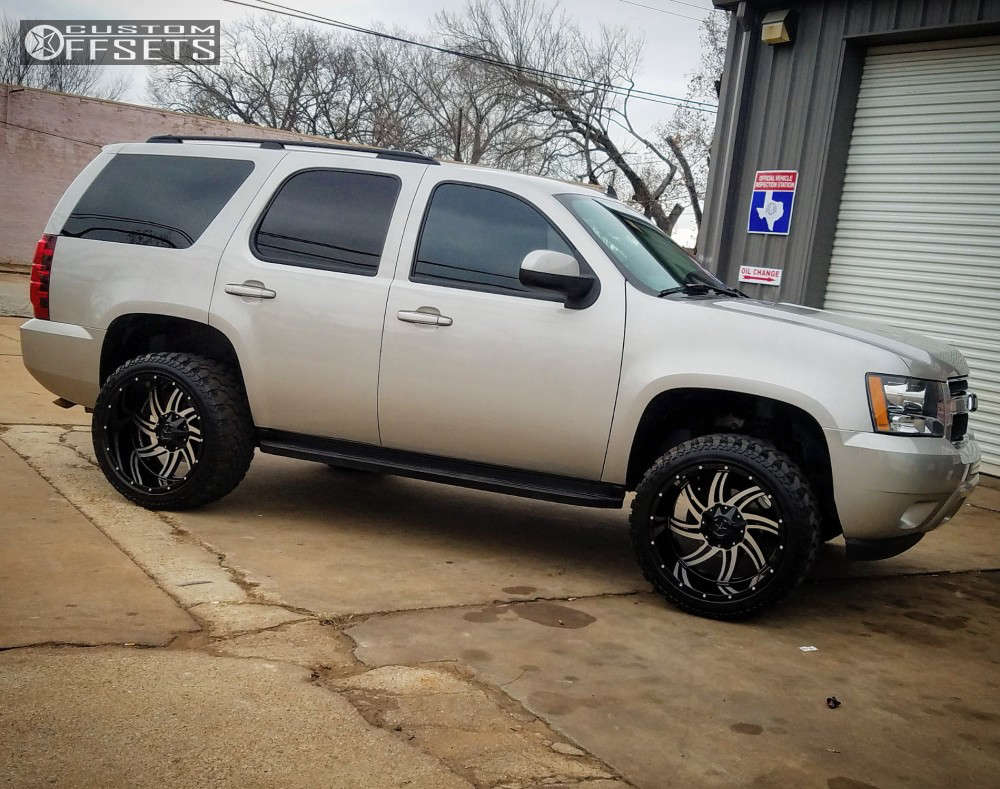 2008 Chevrolet Tahoe with 22x12 44 Dfd AG004 and 33/12.5R22 Radar
