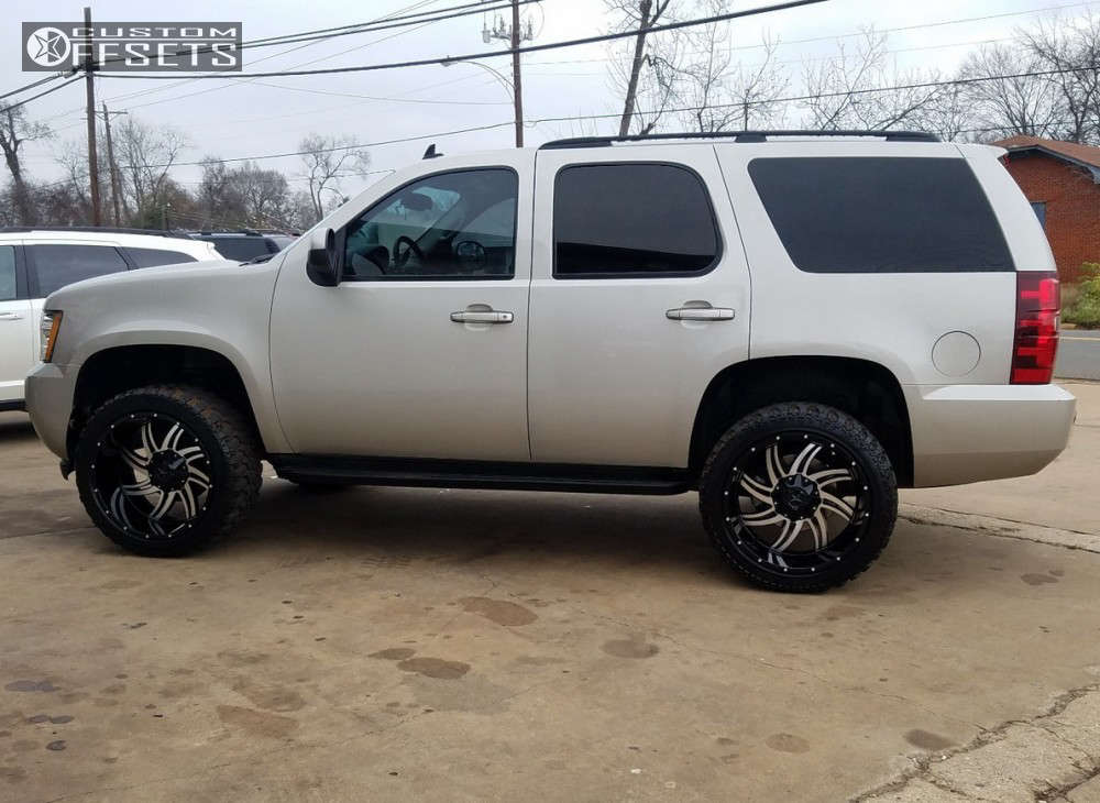 2008 Chevrolet Tahoe with 22x12 44 Dfd AG004 and 33/12.5R22 Radar