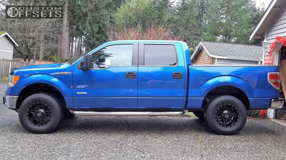 2011 Ford F150 with 17x8.5 18 Raceline Injector and 285/70R17 Toyo Tires Open Country A/T III