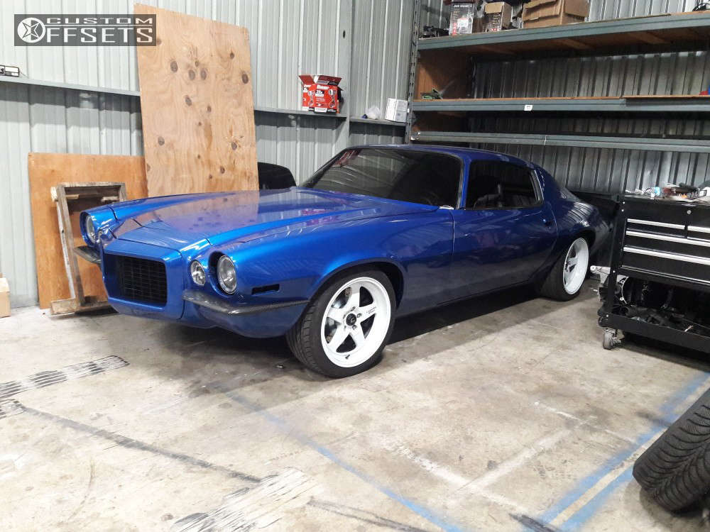 1972 Chevrolet Camaro with 18x9 25 Cosmis Racing Xt-005r and 245/40R18 ...