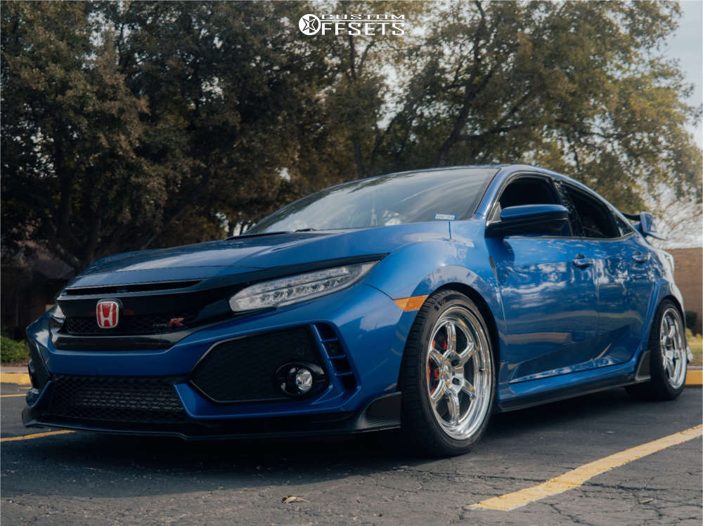 2019 Honda Civic with 18x9.5 38 Kansei Roku and 265/40R18