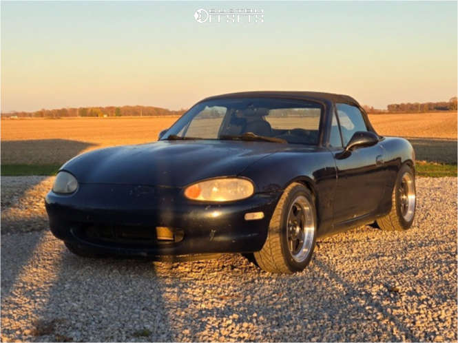1999 Mazda Miata with 15x8 25 Kansei Knp and 205/50R15 Nitto Neo