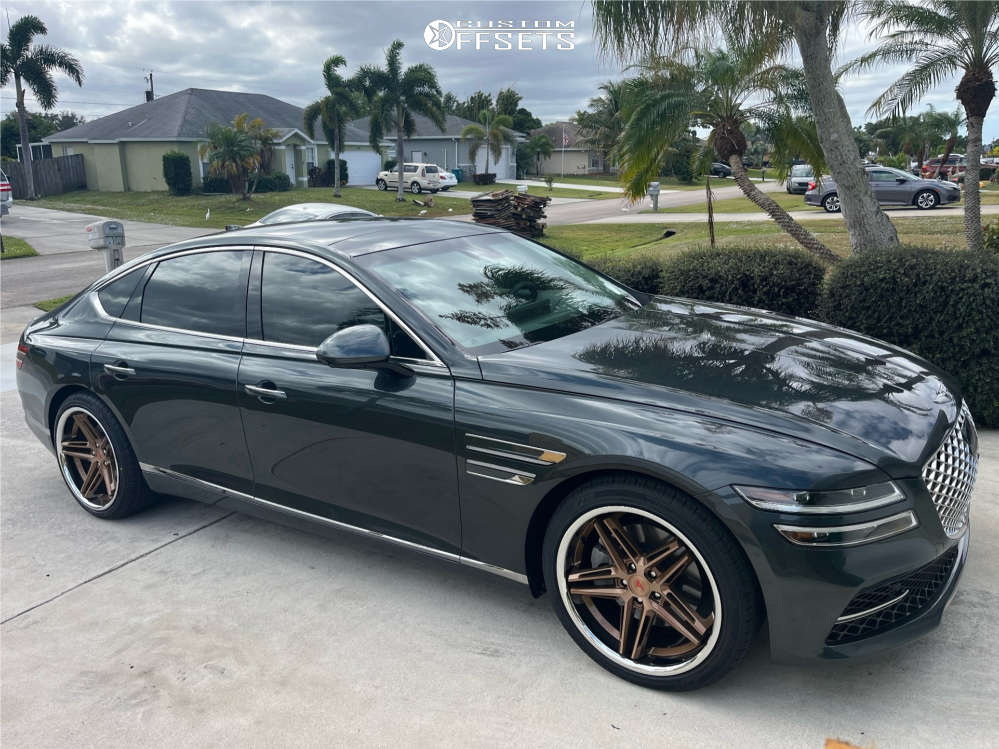 2022 Genesis G80 with 20x9 35 Ferrada Cm1 and 245/40R20 Lexani Lx ...
