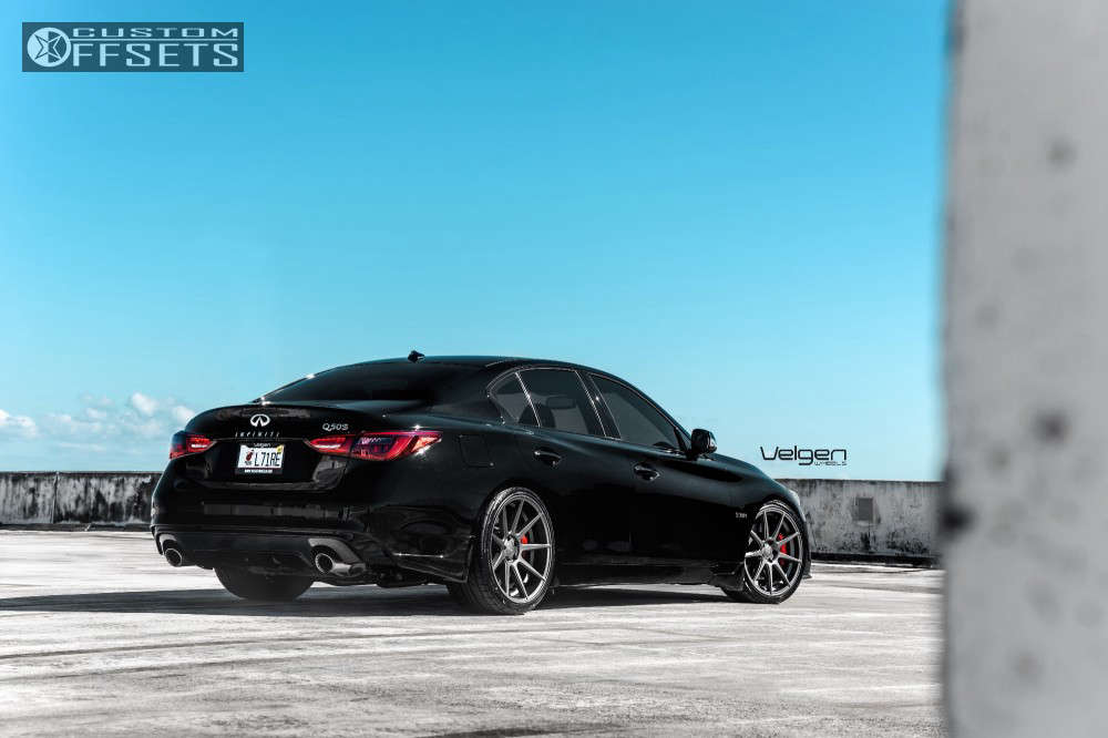 Q49 Vmini Rear 2017 INFINITI Q50 with 20x9 32 Velgen Vmb9 and 245/35R20 Nitto Nt555 G2 ...