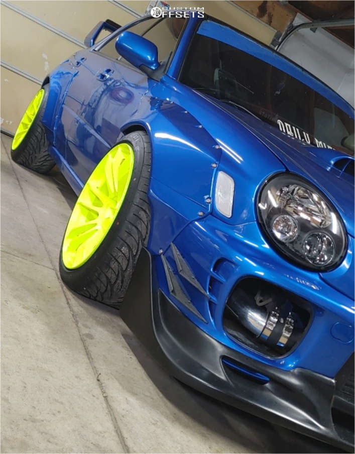 2002 Subaru Impreza with 18x10.5 12 Gram Lights 57xtreme Spec-d