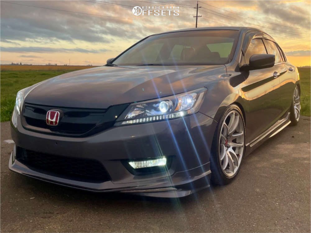 2013 Honda Accord with 18x8.5 35 Vors Tr4 and 235/40R18 Sumitomo Htr A ...