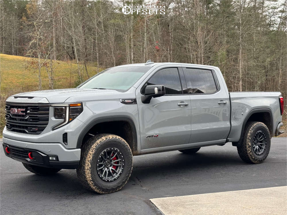 2024 GMC Sierra 1500 with 18x9 -12 Fuel Rebel 6 and 295