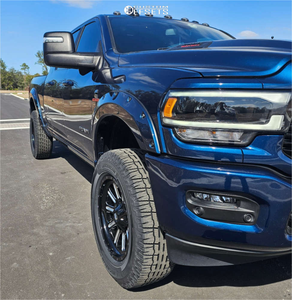 2023 Ram 2500 with 20x9 1 Fuel Hardline and 295/65R20 Michelin Defender ...