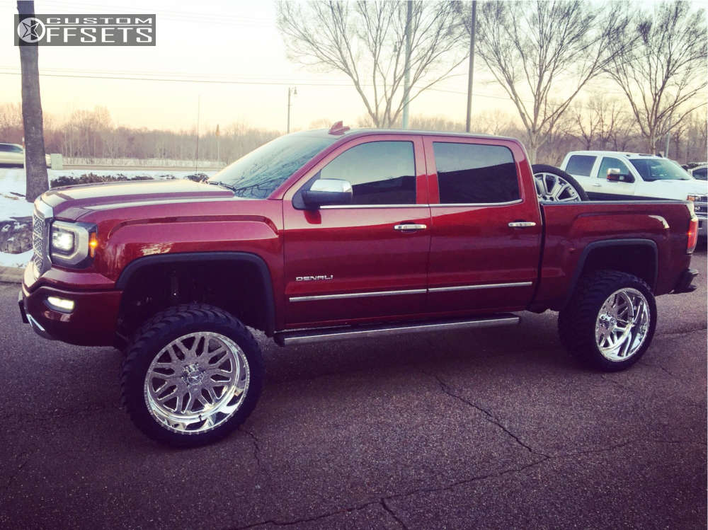 2017 GMC Sierra 1500 with 24x12 40 American Force Trax Ss and 35/13