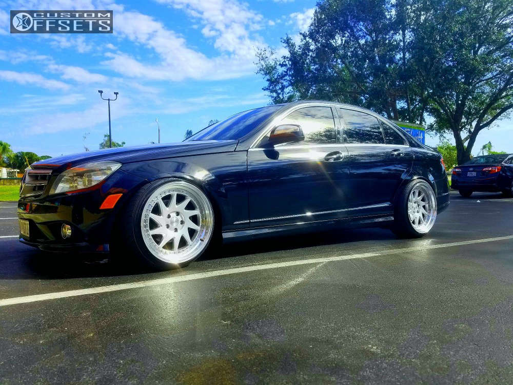 2013 Mercedes-Benz C250 with 19x9.5 22 ESR Sr09 and 215/35R19 Nitto ...