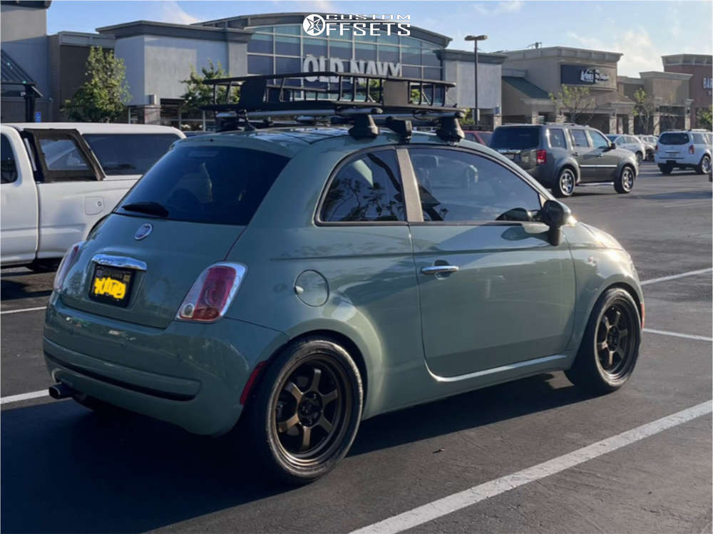 2012 Fiat 500 with 16x7 35 Vors Tr7 and 205/50R16 Toyo Tires Extensa Hp ...