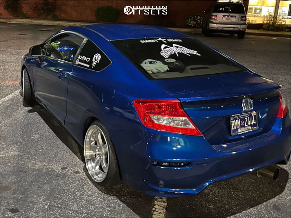 2013 Honda Civic with 18x9.5 30 Aodhan Ah03 and 215/35R18 Kosic Drs-7 ...