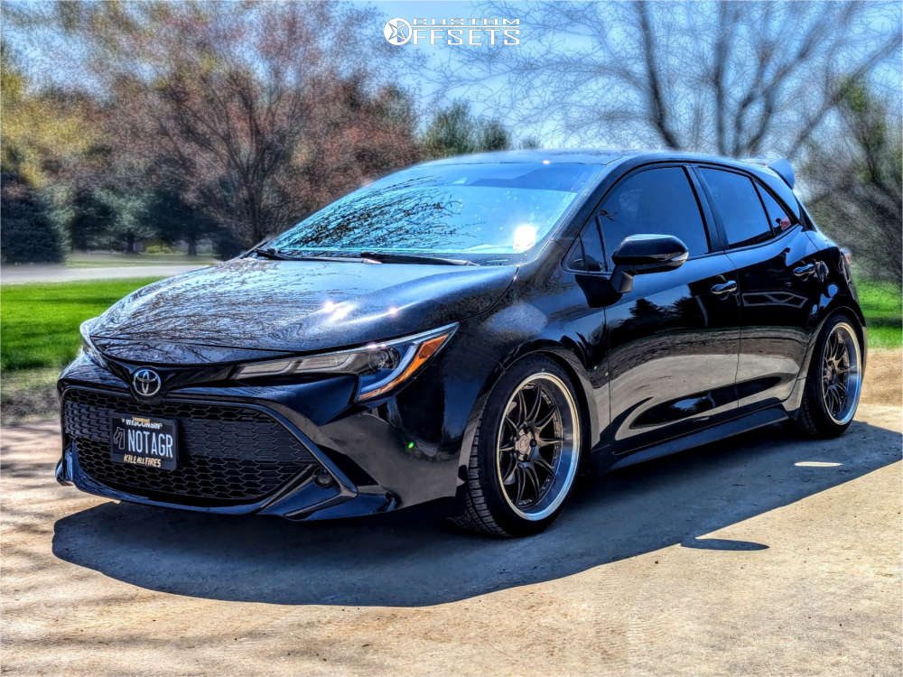 2022 Toyota Corolla with 18x9.5 35 Aodhan Ds07 and 235/45R18