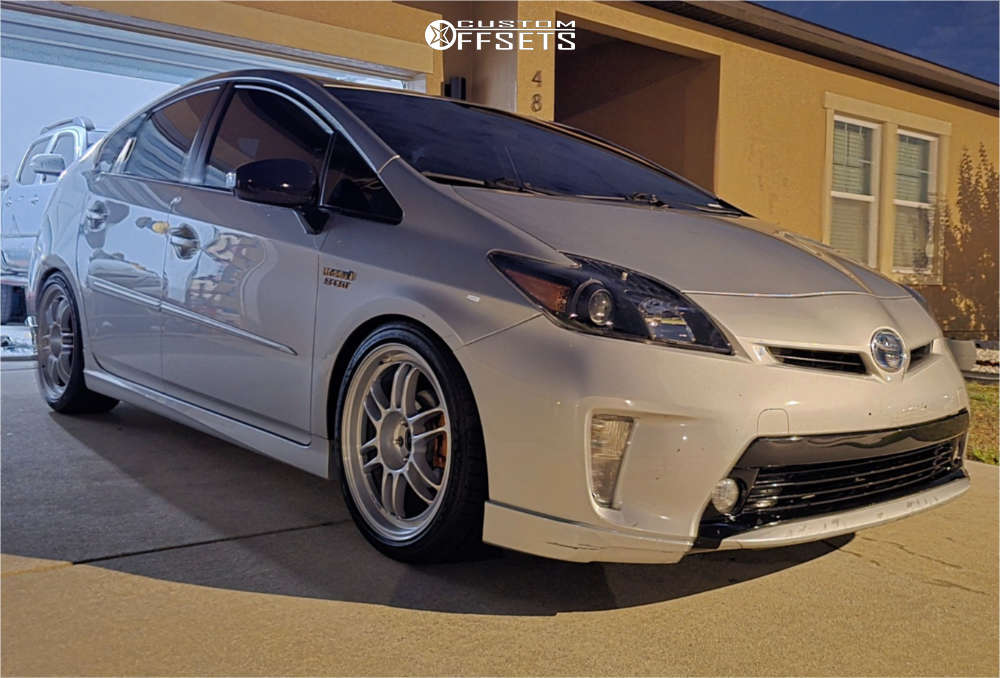 2012 Toyota Prius with 18x8 35 Enkei Rpf1 and 225/40R18 Lexani