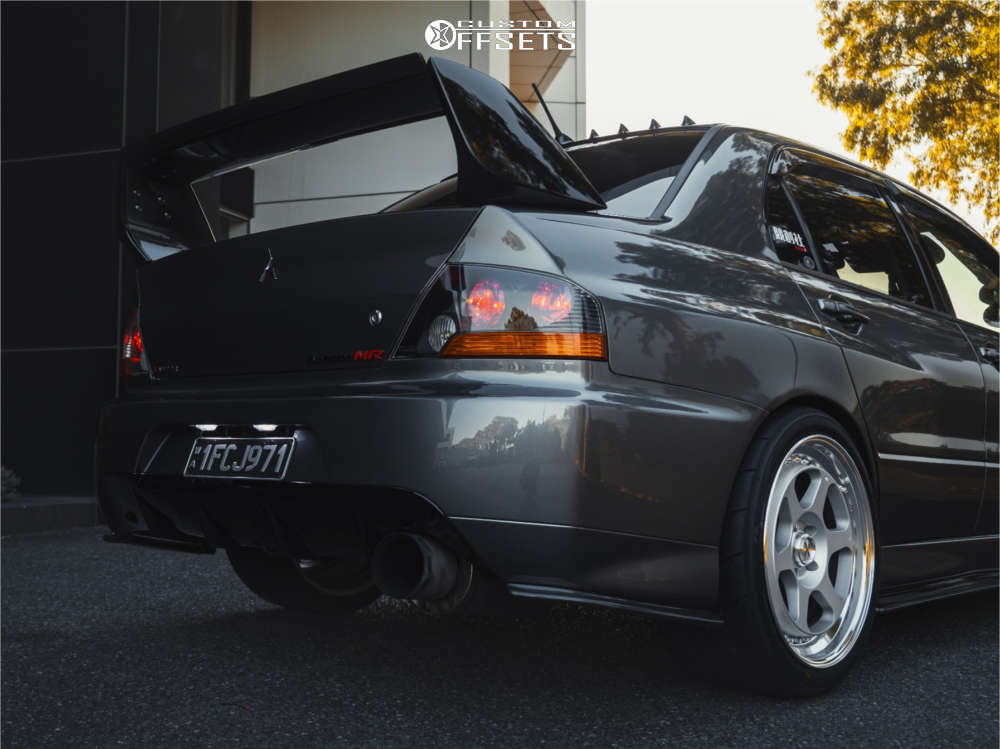 frog lancer 　custom order 2005 Mitsubishi Lancer with 18x9.5 21 Work Meister L1 3p and 255