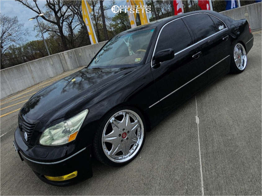 2004 Lexus LS430 with 19x8.5 45 Work Ls207 and 225/35R19 Linglong 