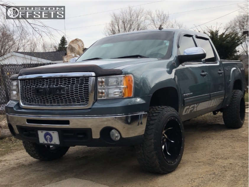 2011 GMC Sierra 1500 with 20x12 44 Red Dirt Road Vortex and 33/12.5R20