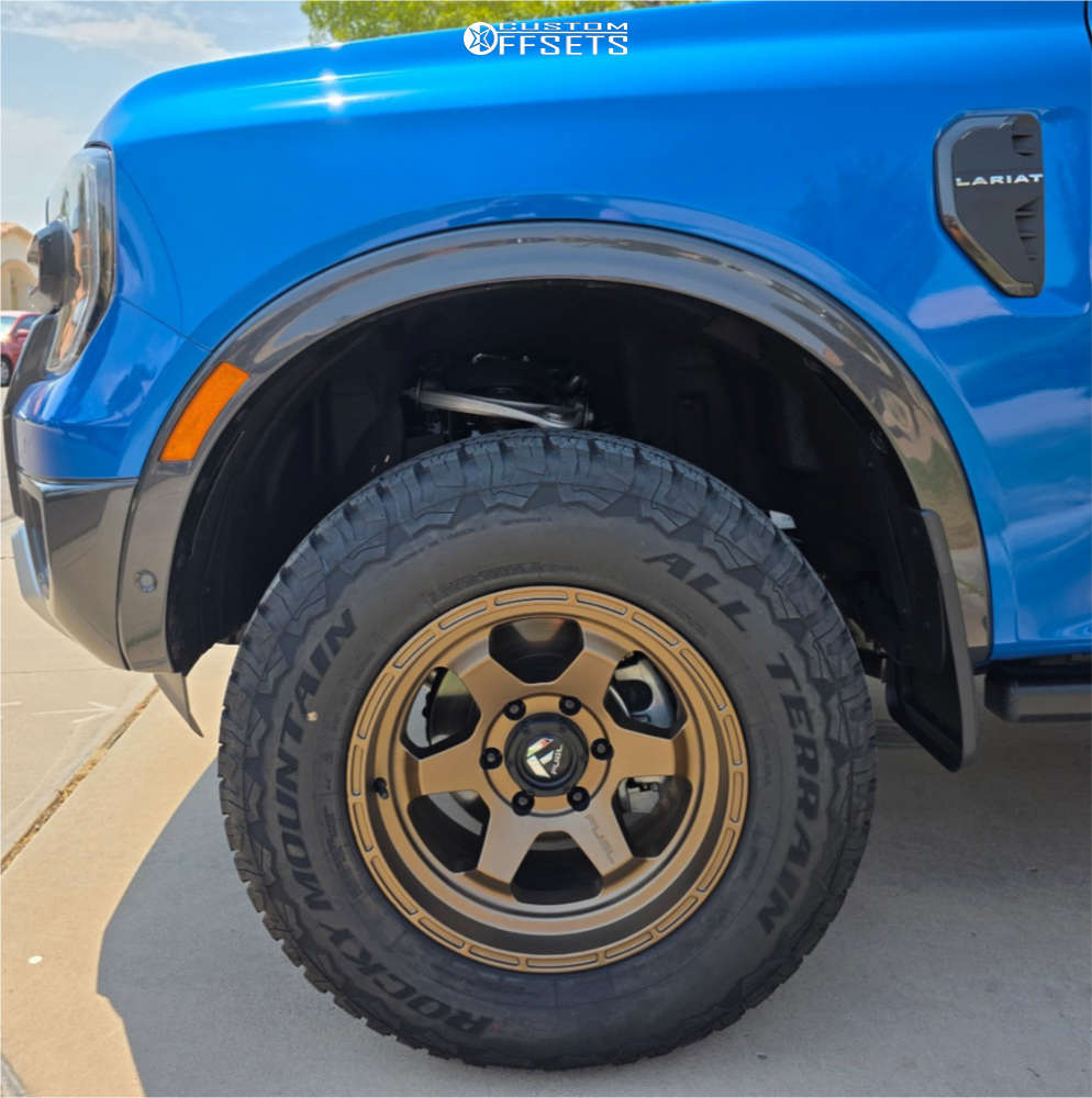 2024 Ford Ranger with 17x9 1 Fuel Shok and 265/70R17 Rocky Mountain All ...