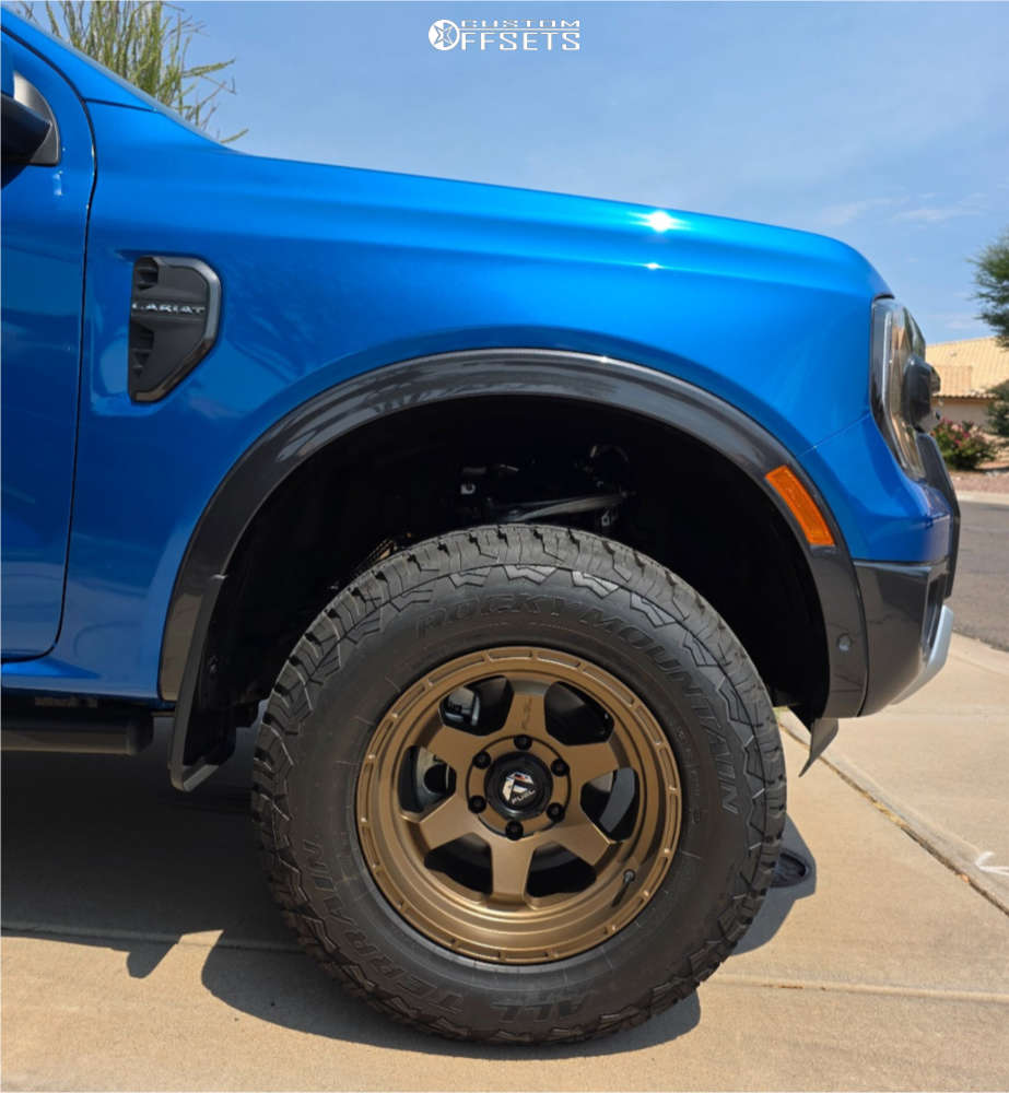 2024 Ford Ranger with 17x9 1 Fuel Shok and 265/70R17 Rocky Mountain All ...