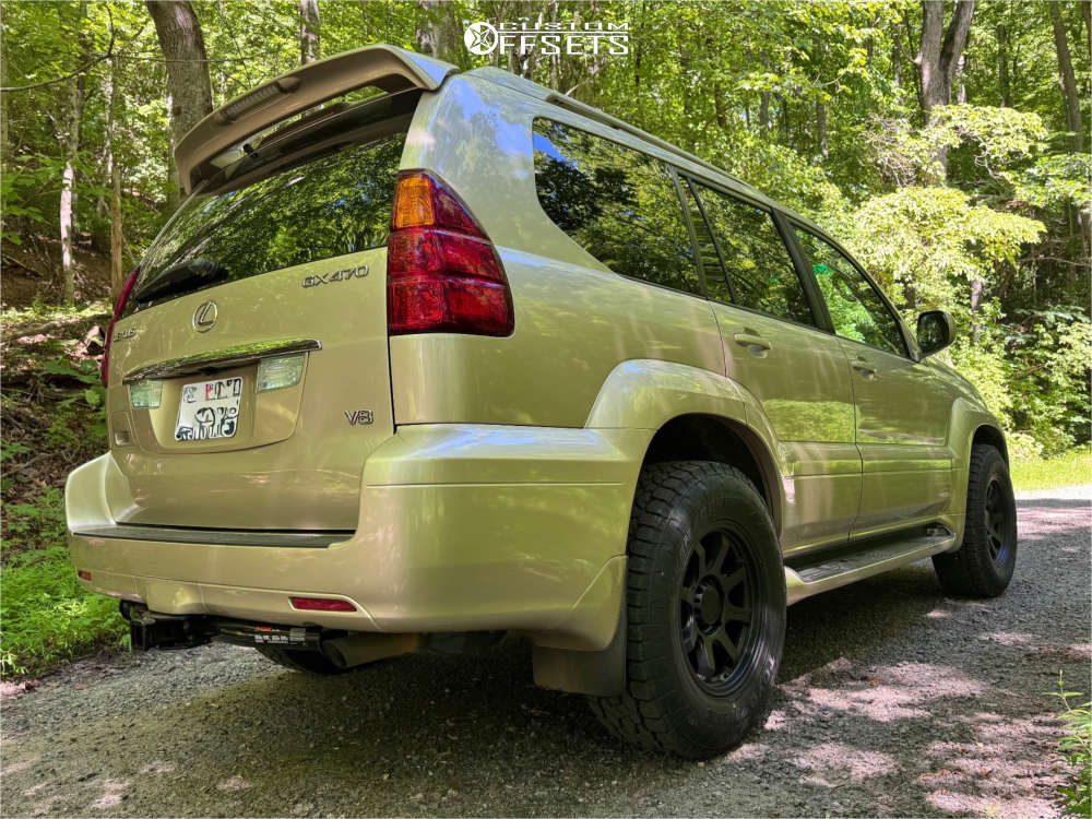 2007 Lexus GX470 with 17x8.5 -10 Vision Flow and 265/70R17 Toyo