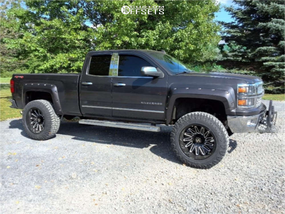 1 2015 Silverado 1500 Chevrolet Ltz Rough Country Suspension Lift 7in Arkon Off Road Armstrong Black Milled