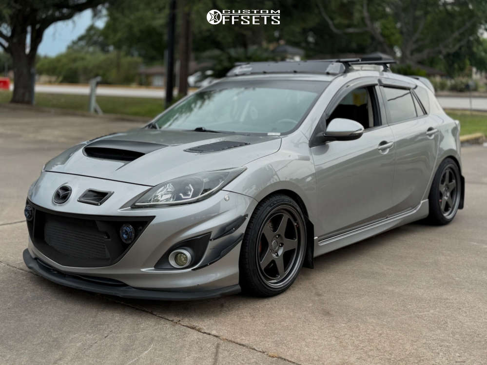 2010 Mazda 3 with 18x9 35 Kansei Knp and 225/40R18 Lexani Lxuhp