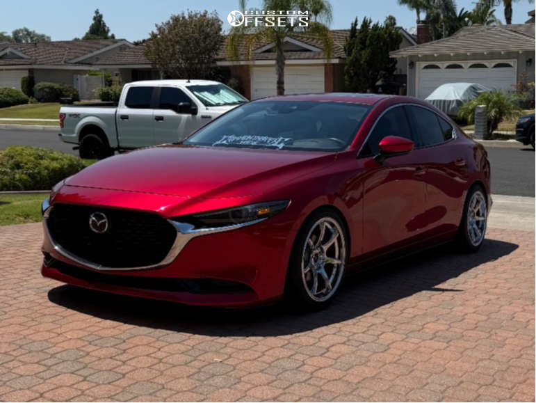 Mazda 3 Rim 2021 Mazda 3 with 18x8.5 35 Anovia Kano and 235/40R18 Kosic Drs-7 and ...