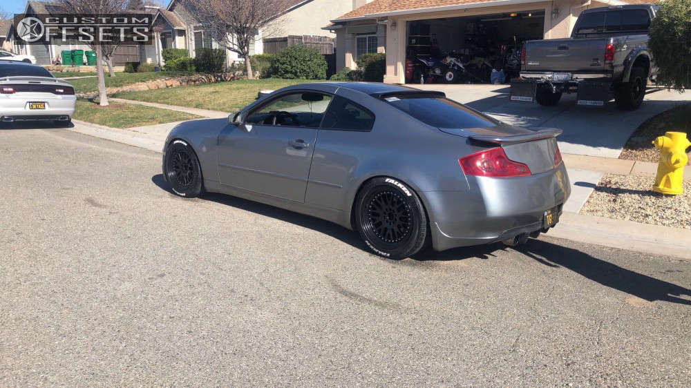 2004 INFINITI G35 with 18x9.5 22 Varrstoen Es7 and 255/45R18 Falken and