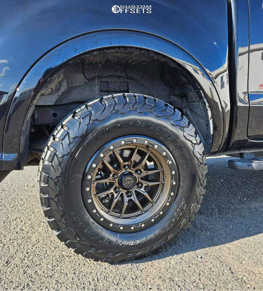 2019 Ford Ranger with 17x9 1 Lock Offroad Wheels Krawler and 285/70R17 ...