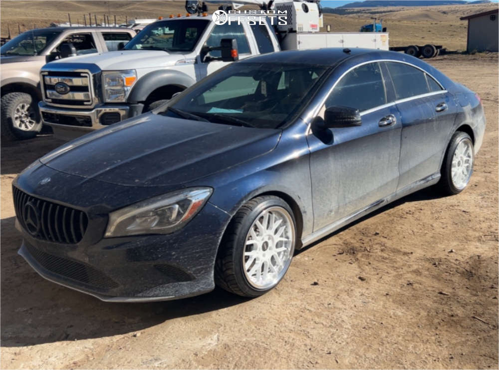 2017 Mercedes-Benz CLA250 with 18x9.5 35 ESR Cs18 and 225/40R18 Nitto ...