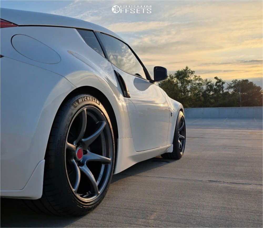 2012 Nissan 370Z with 19x9.5 22 Kansei Tandem and 255/40R19 Michelin ...