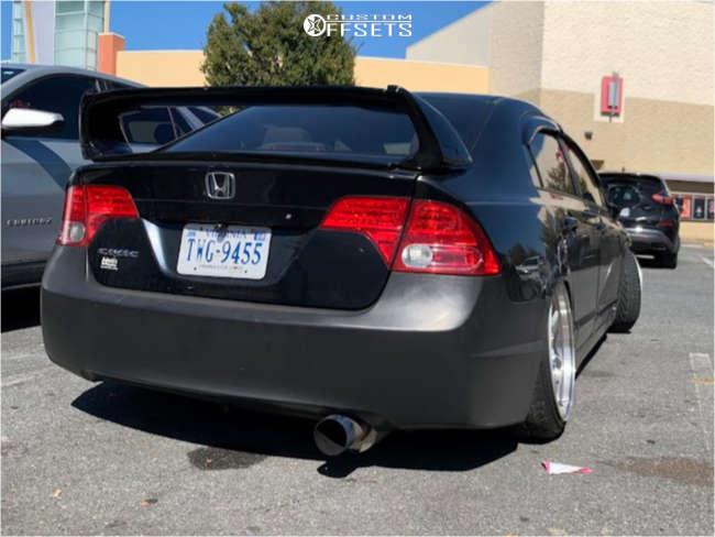 2007 Honda Civic with 18x9.5 30 Aodhan Ah03 and 205/40R18 Nitto Neo Gen ...