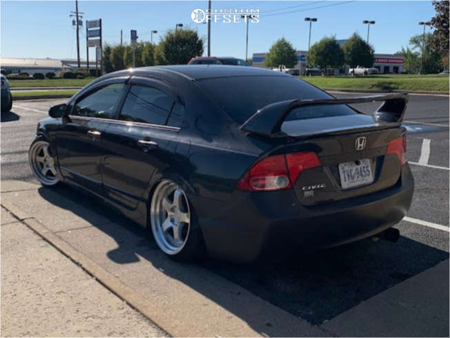 2007 Honda Civic with 18x9.5 30 Aodhan Ah03 and 205/40R18 Nitto Neo Gen ...