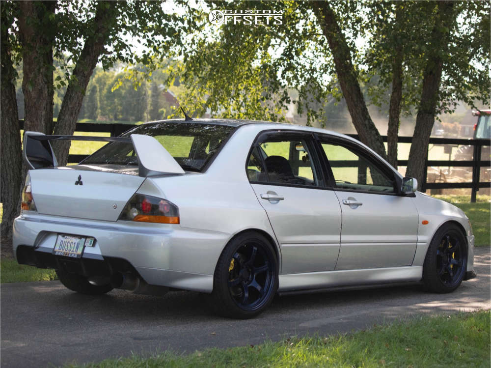 2003 Mitsubishi Lancer with 18x9.5 22 Gram Lights 57dr and 255/35R18 ...