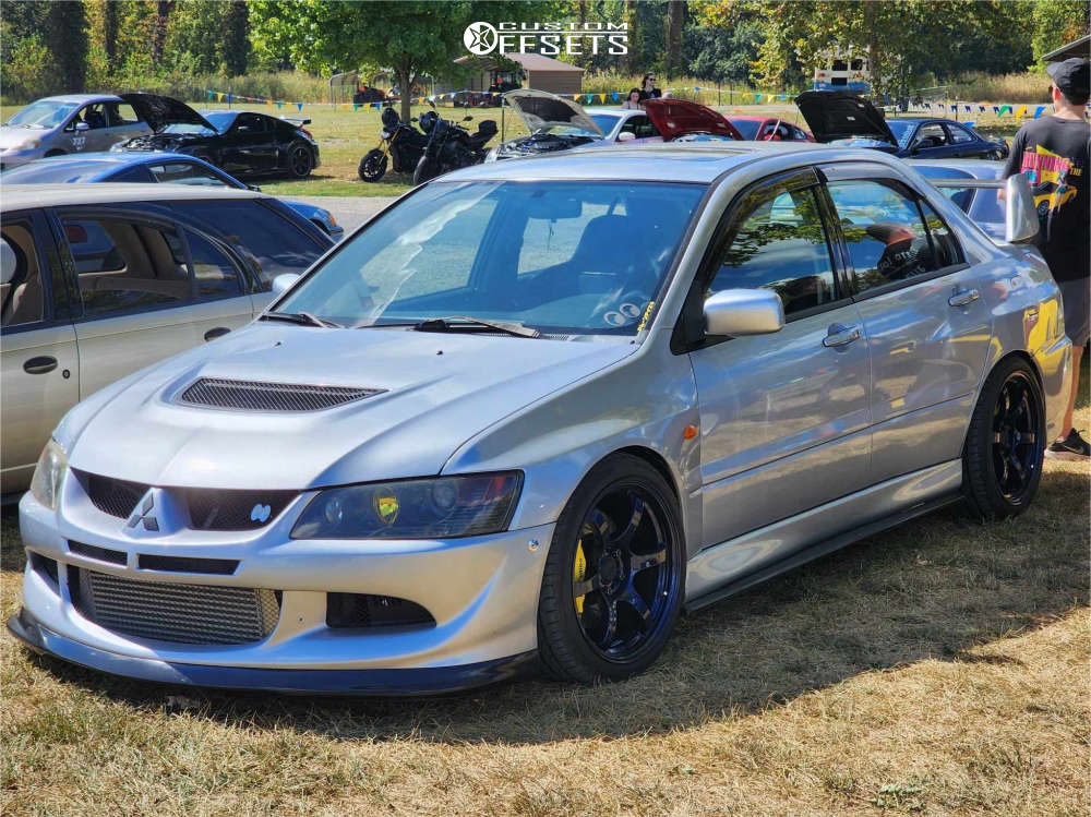 2003 Mitsubishi Lancer with 18x9.5 22 Gram Lights 57dr and 255/35R18 ...