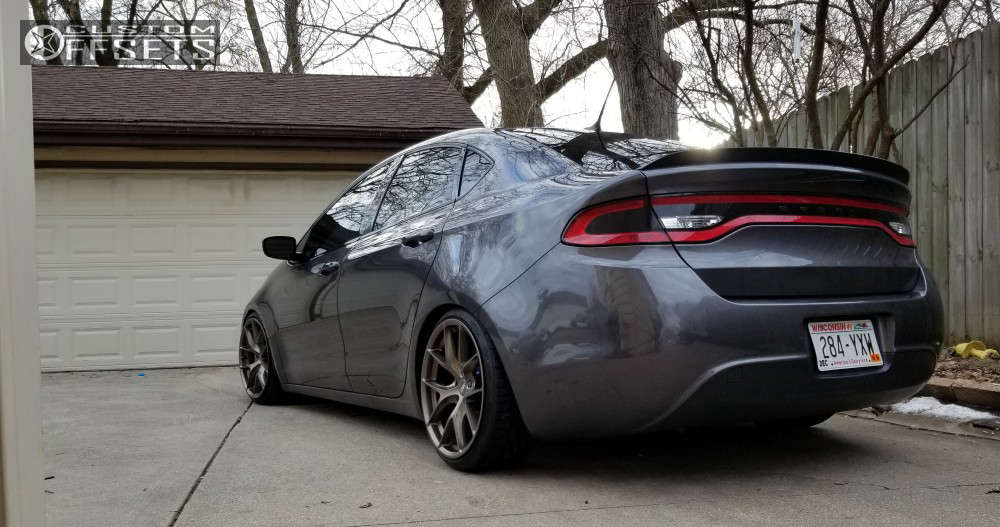 2016 Dodge Dart with 18x9 30 ESR Rf2 and 215/35R18 Nitto Neo Gen and