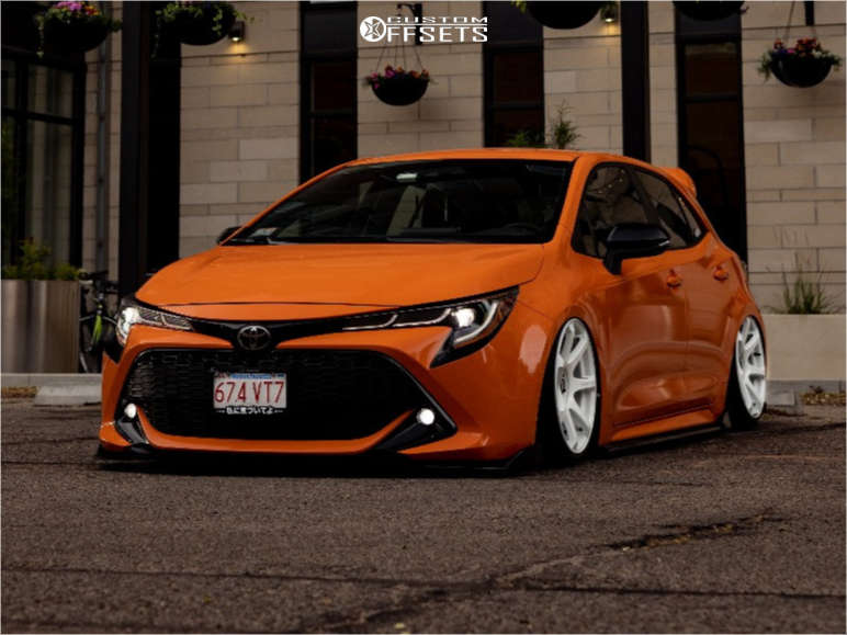 2019 Toyota Corolla with 18x9 25 Cosmis Racing Mr7 and 215/30R18 ...